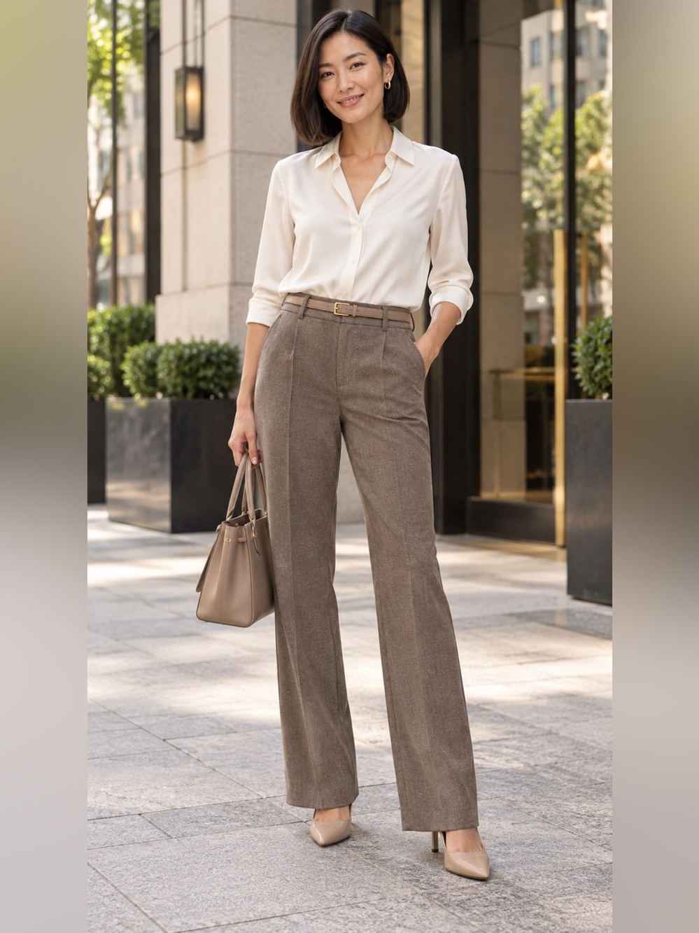 KUT from the Kloth Size 10 Long Heathered Gray Bootcut Dress Pants